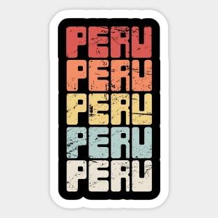 Vintage Peruvian PERU Text Sticker